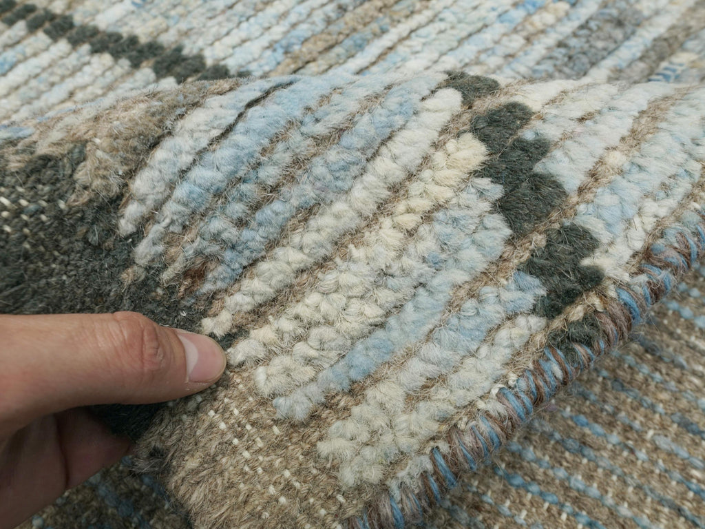 3x5 Ft Blue Moroccan Rug - Hand Knotted Area Rug
