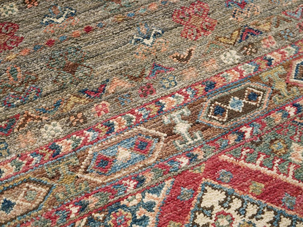 3x5 Ft Hand Knotted Khorjin Rug - Brown Oriental Rug