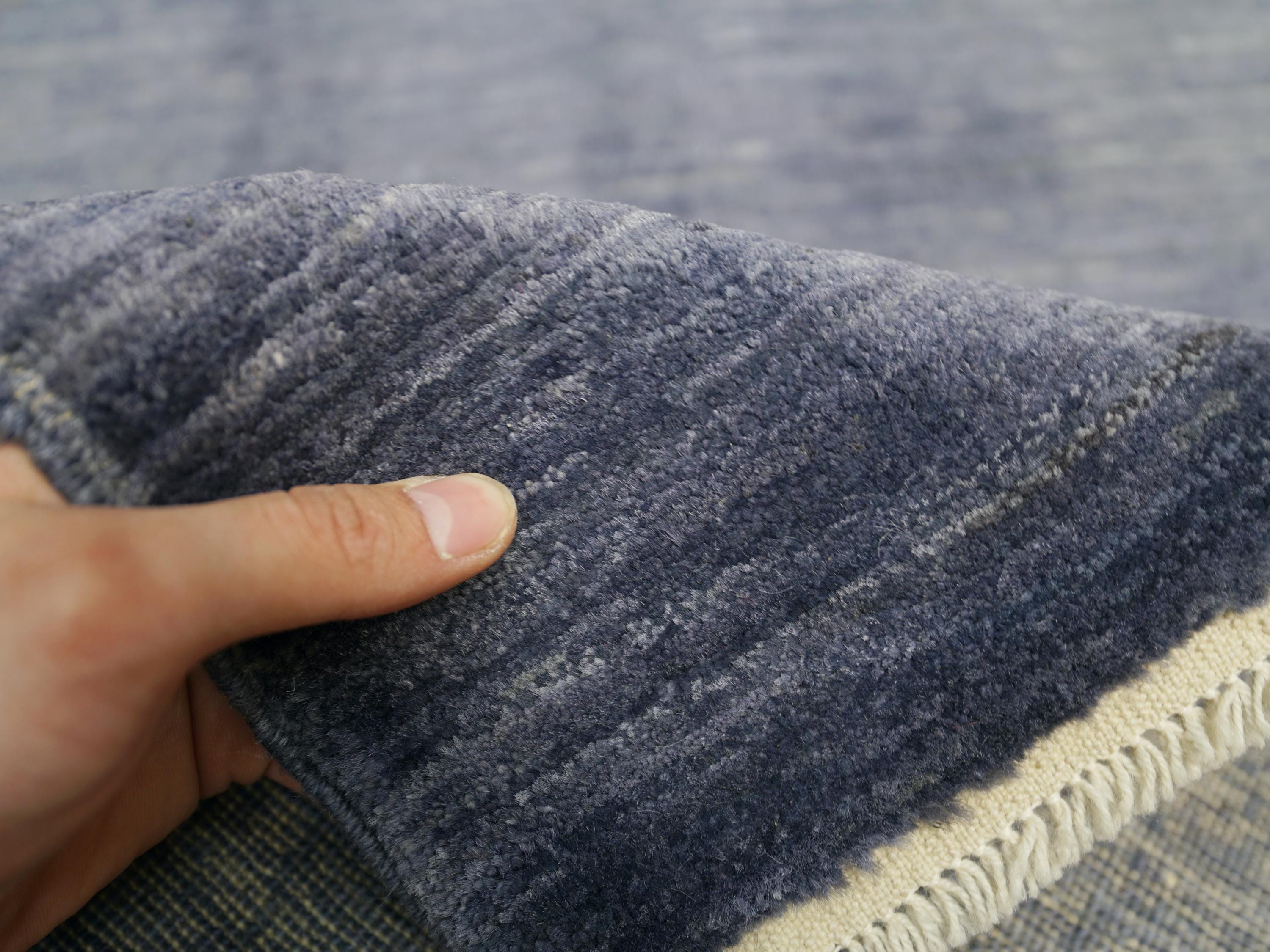 2x3 Ft Gray Gabbeh Rug - Hand Knotted Wool Accent Rug
