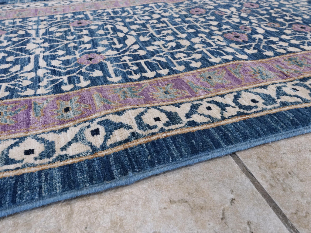 12x15 Ft Blue Mamluk Rug - Hand Knotted Area Rug - Oversize