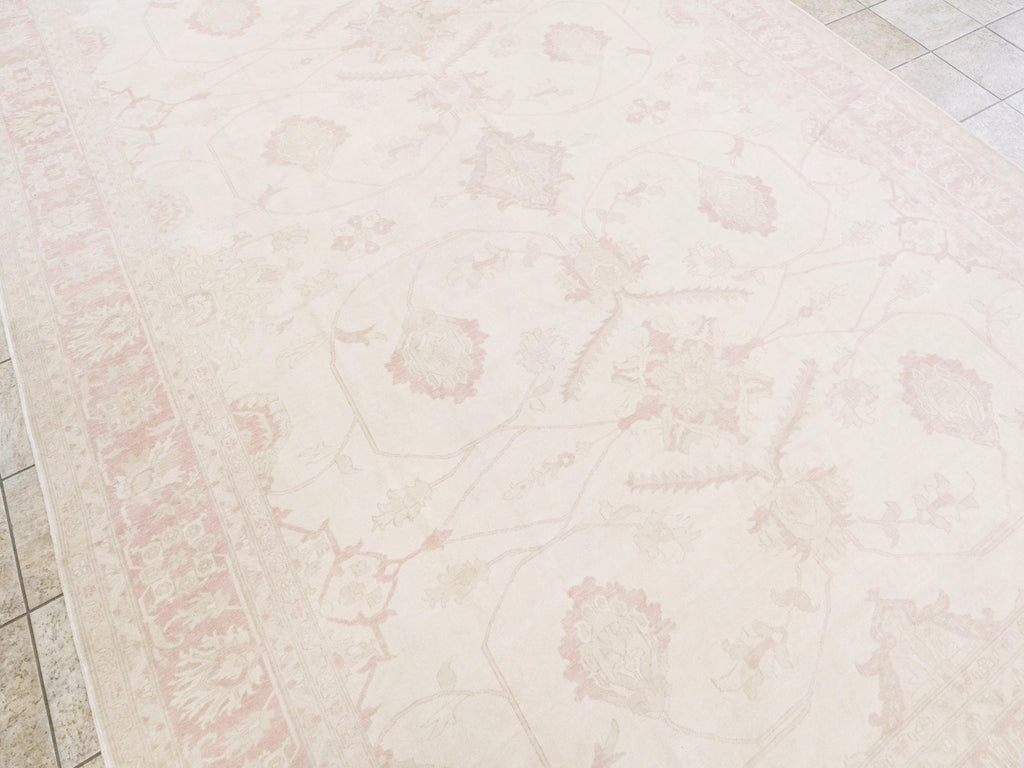 10x14 Ft Pink Vintage Serapi Rug - Hand Knotted Afghan Rug