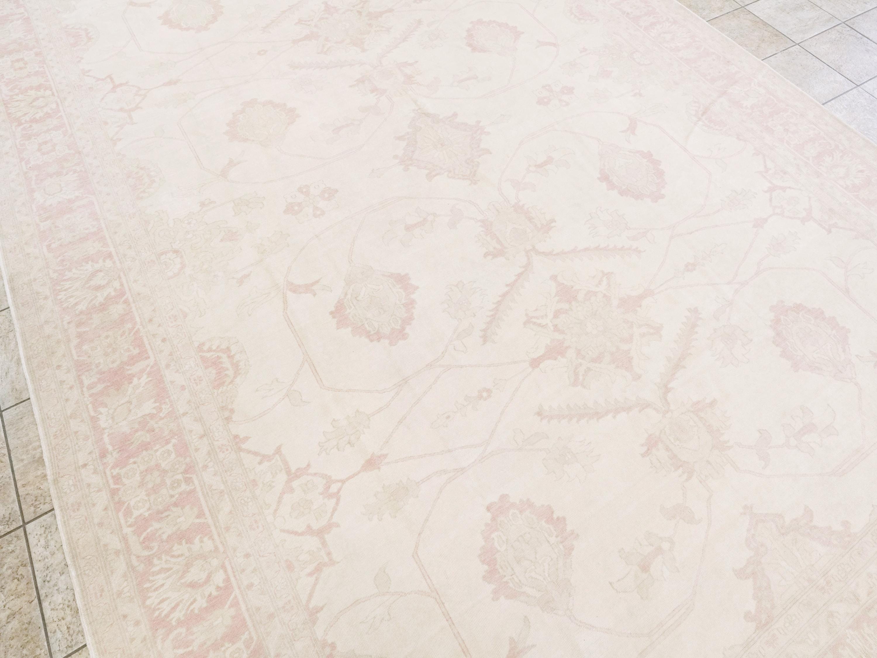 10x14 Ft Pink Vintage Serapi Rug - Hand Knotted Afghan Rug