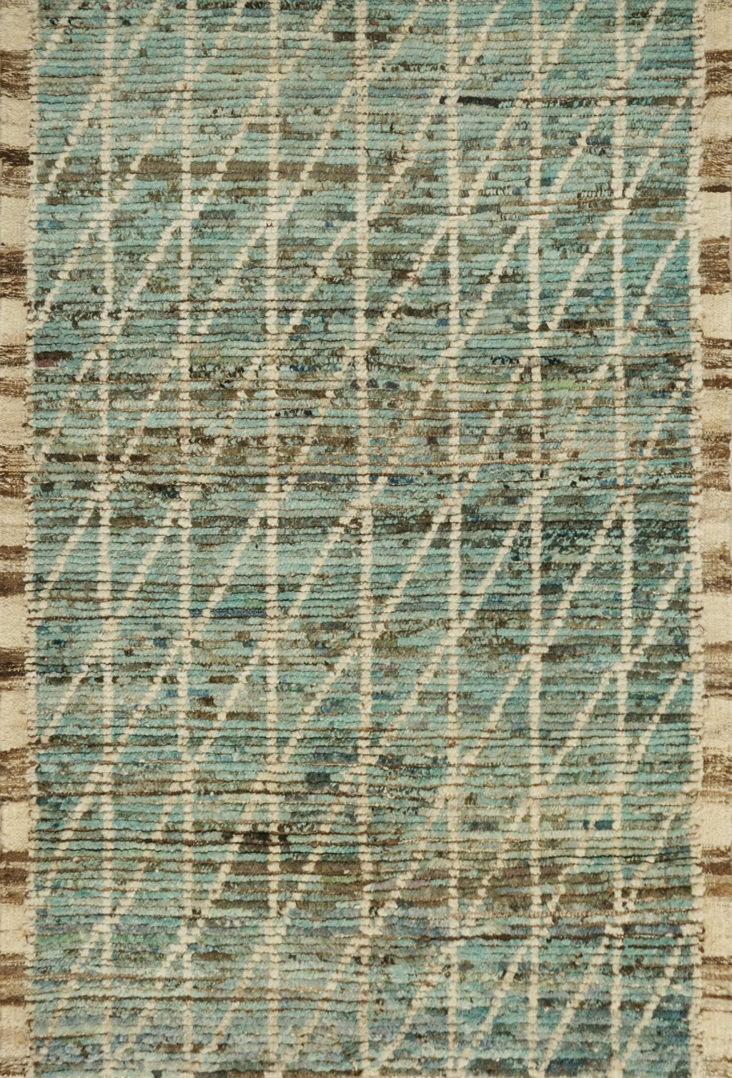 3x5 Ft Cyan Moroccan Rug - Hand Knotted Wool Rug