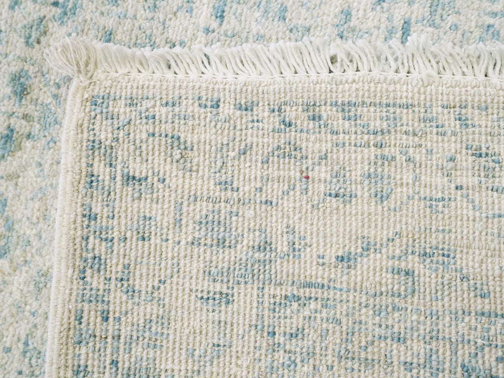 3x5 Ft Handmade Heriz Rug - Blue Vintage Area Rug