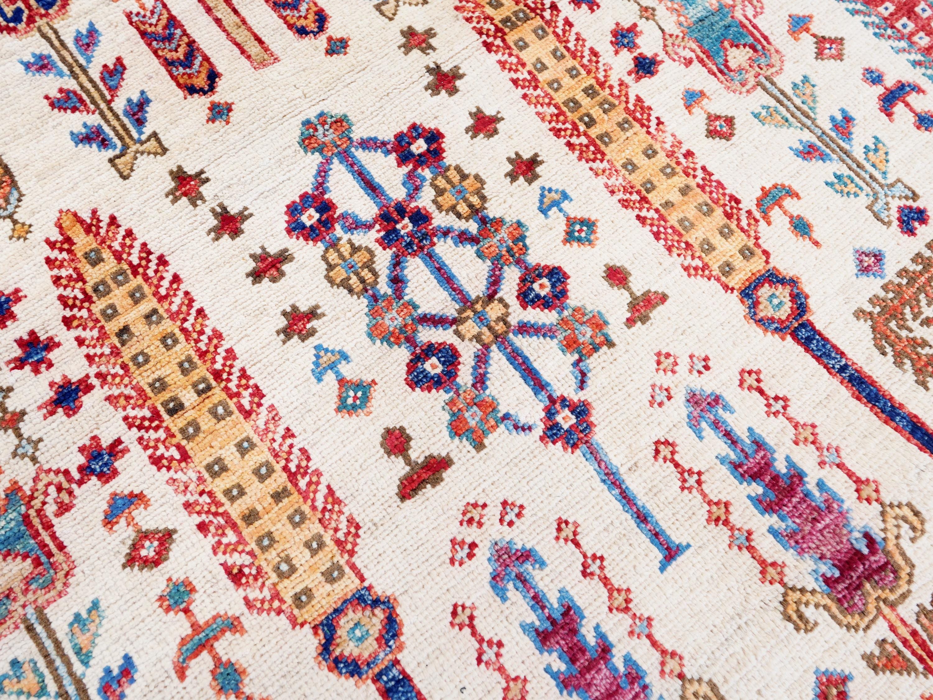 12x15 Ft Hand Knotted Red Heriz Rug - Traditional Oriental Area Rug