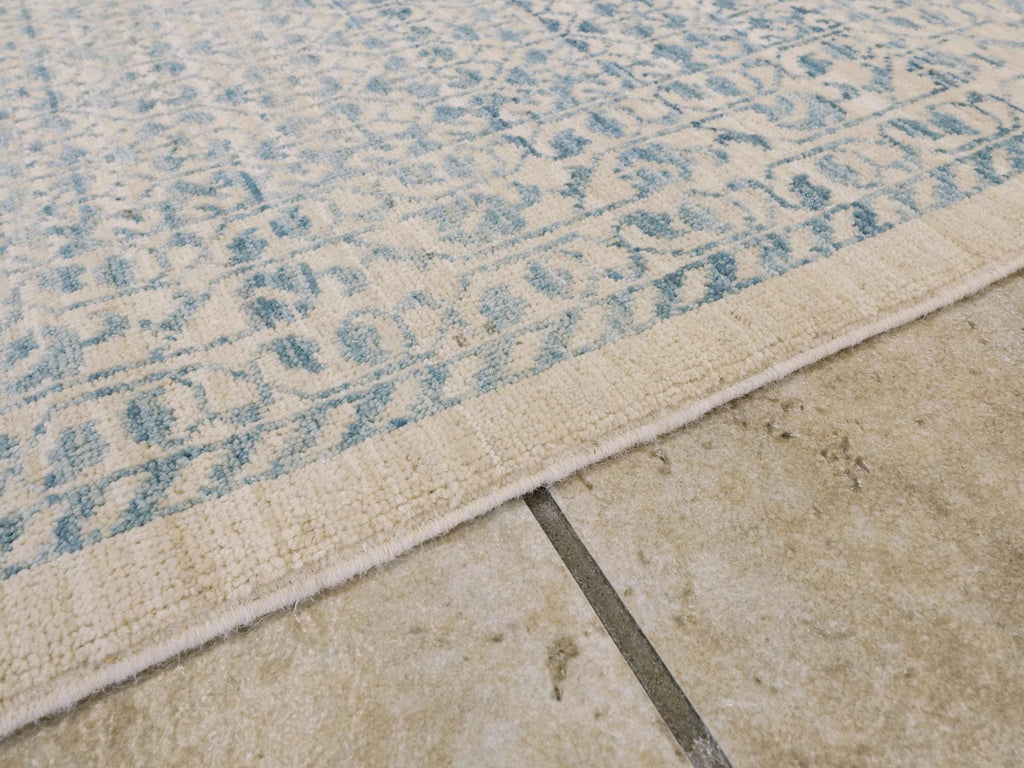 9x12 Ft Light Blue Gabbeh Rug - Hand Knotted Area Rug
