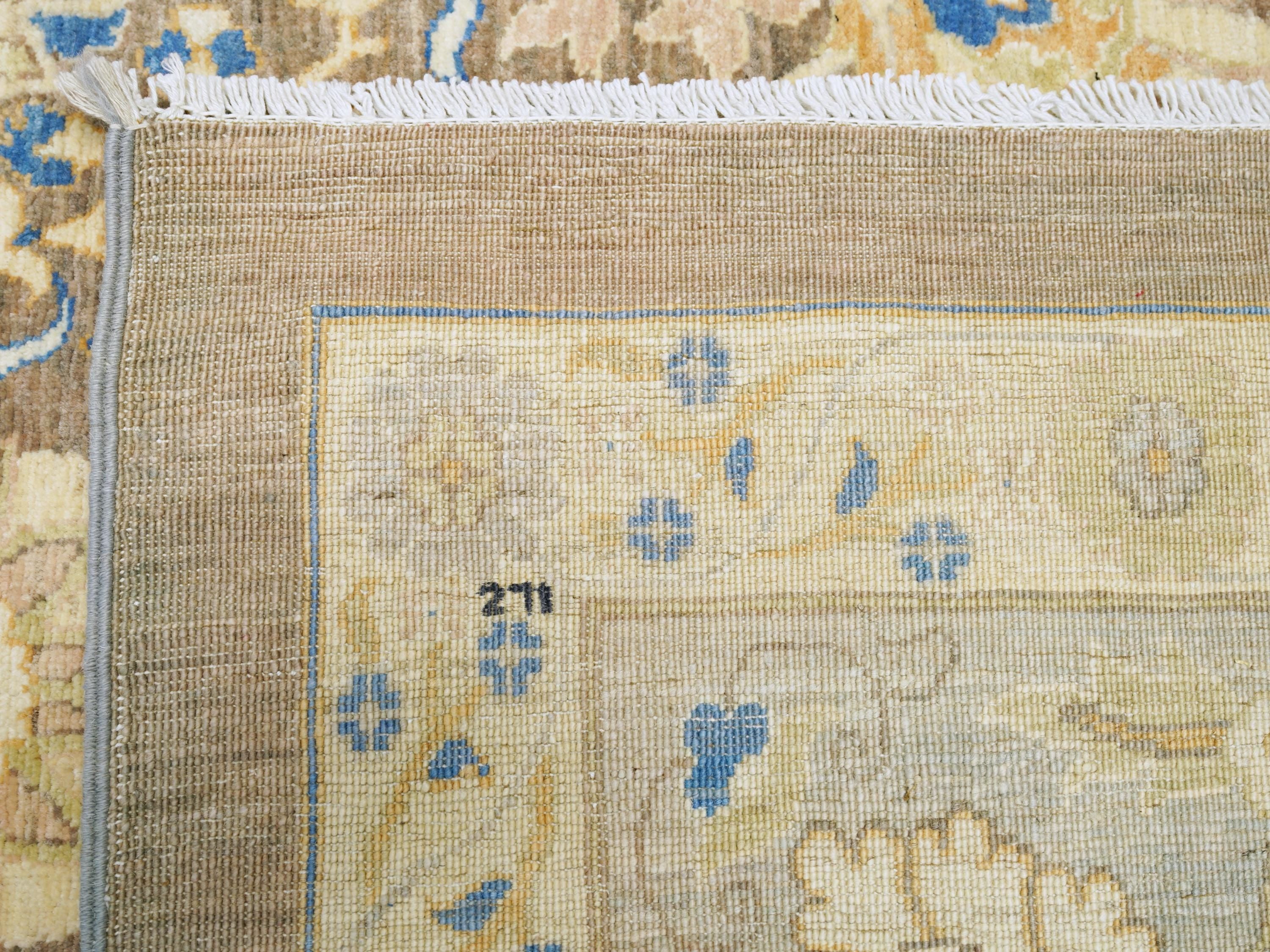 9x13 Ft Brown Bidjar Rug - Hand Knotted Oriental Area Rug - Persian Design
