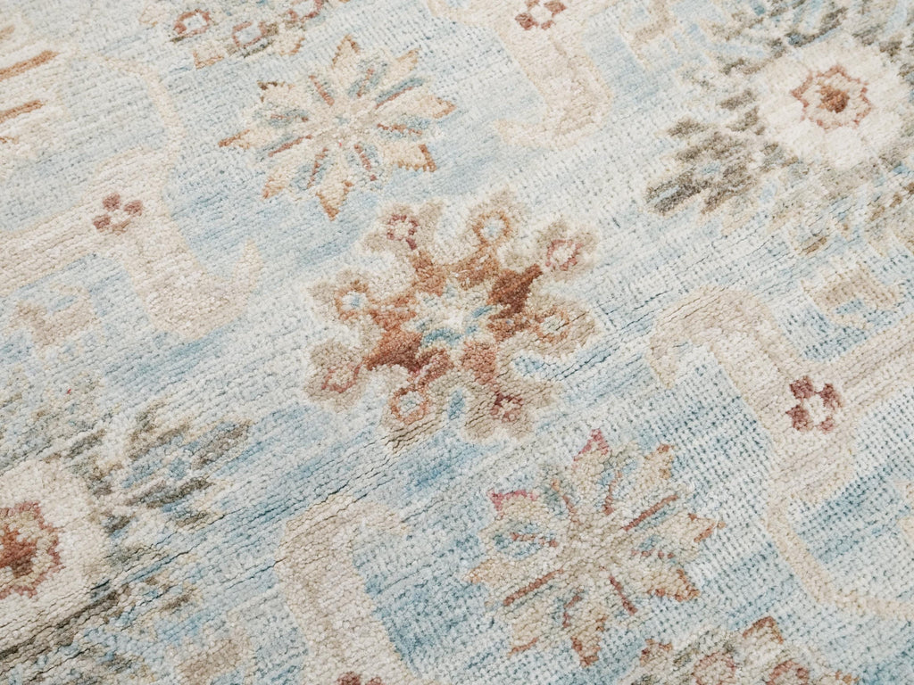 4x6 Ft Light Blue Serapi Rug - Afghan Handmade Oriental Rug