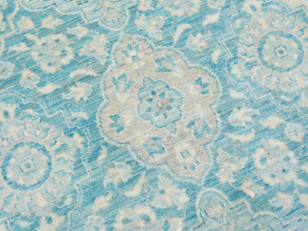 8x10 Ft Light Blue Serapi Rug - Hand Knotted Afghan Wool Rug