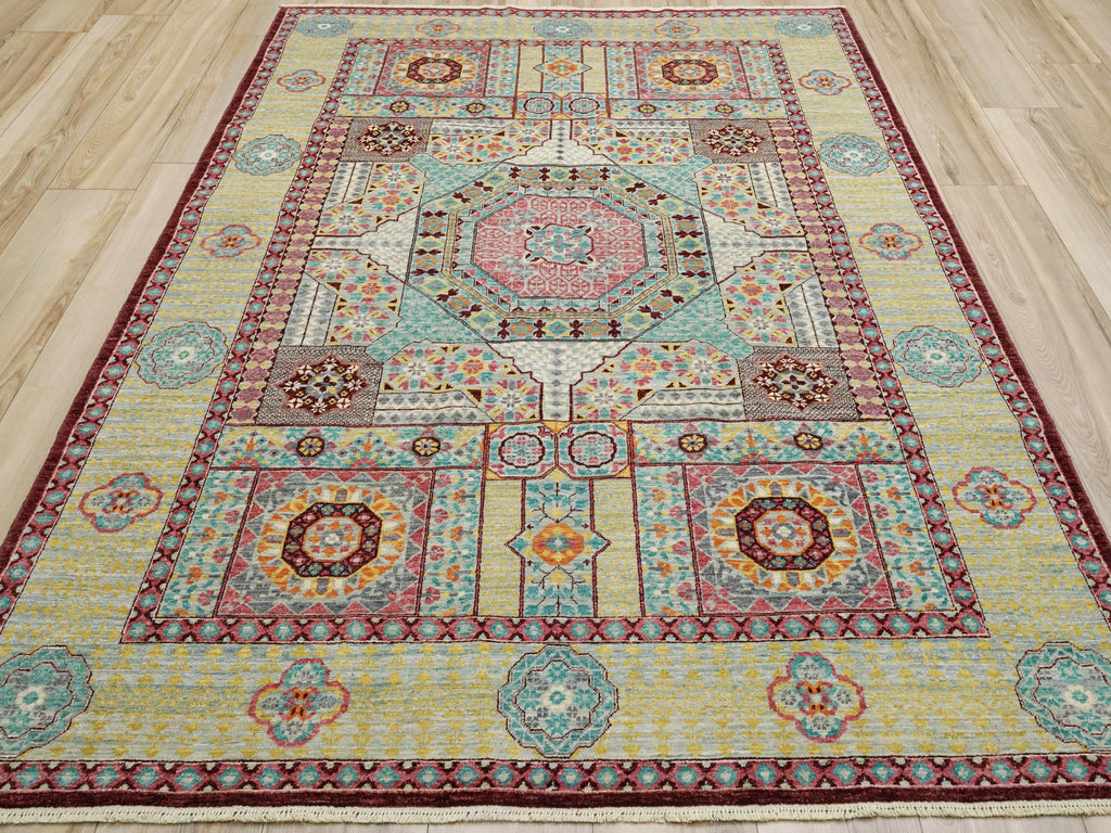 6x8 Ft Mamluk Rug - Traditional Hand Knotted Area Rug