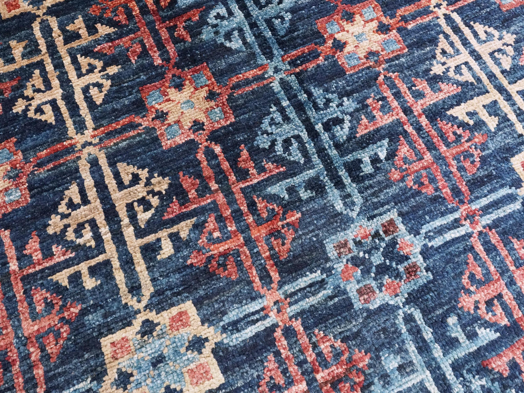 8x10 Ft Blue Heriz Rug - Hand Knotted Oriental Area Rug