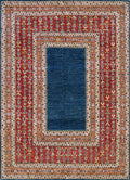 6x9 Ft Red & Blue Bidjar Rug - Hand Knotted Oriental Wool Rug