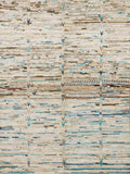 5x8 Ft Beige & Blue Moroccan Rug - Wool Area Rug