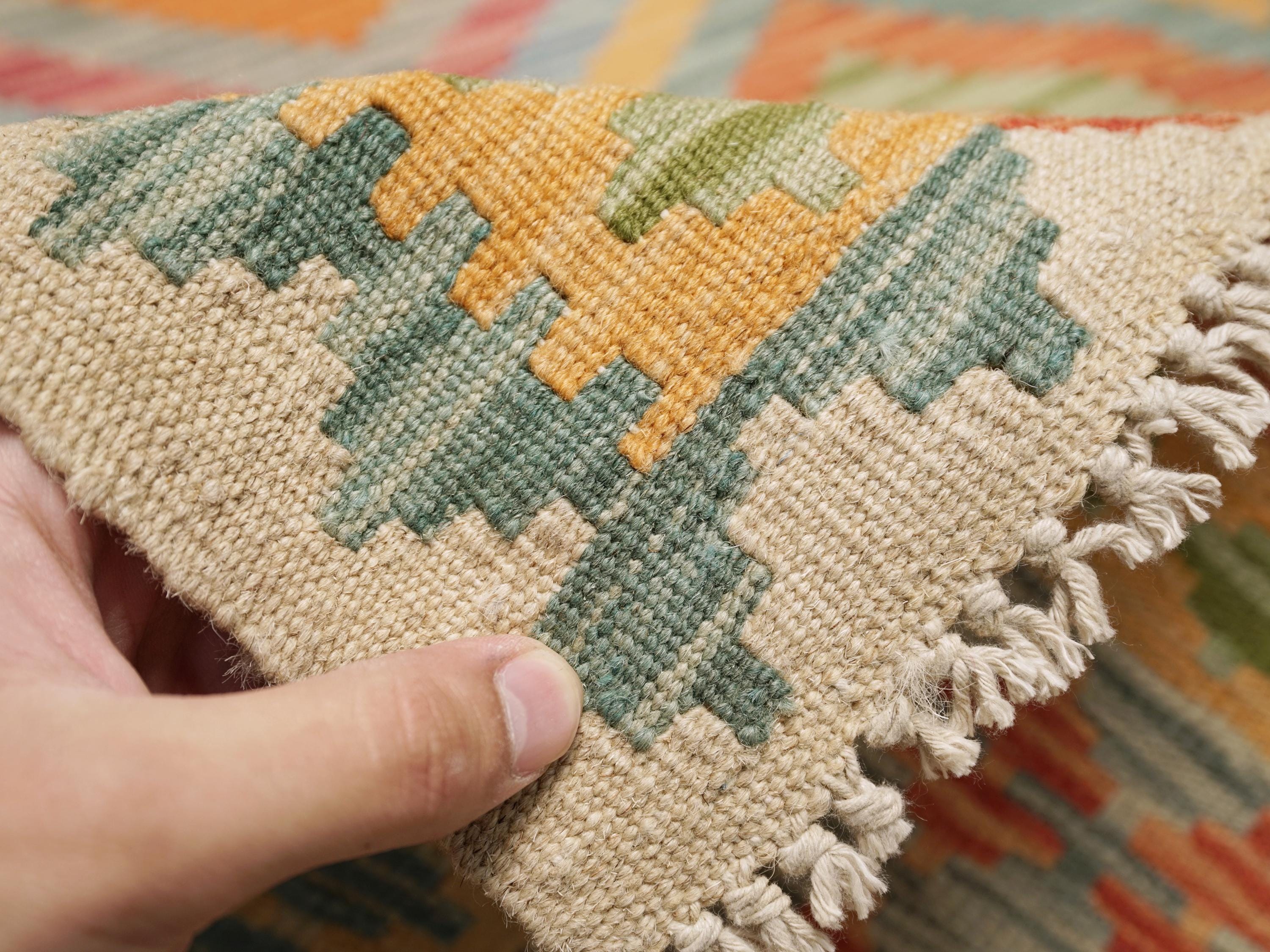 6x8 Ft Colorful Kilim Rug - Traditional Afghan Flatweave