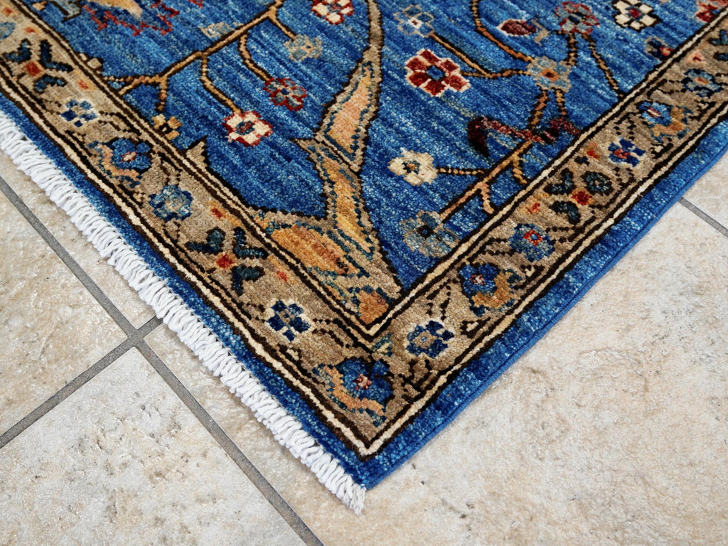 3x5 Ft Blue Bidjar Rug - Handmade Afghan Area Rug