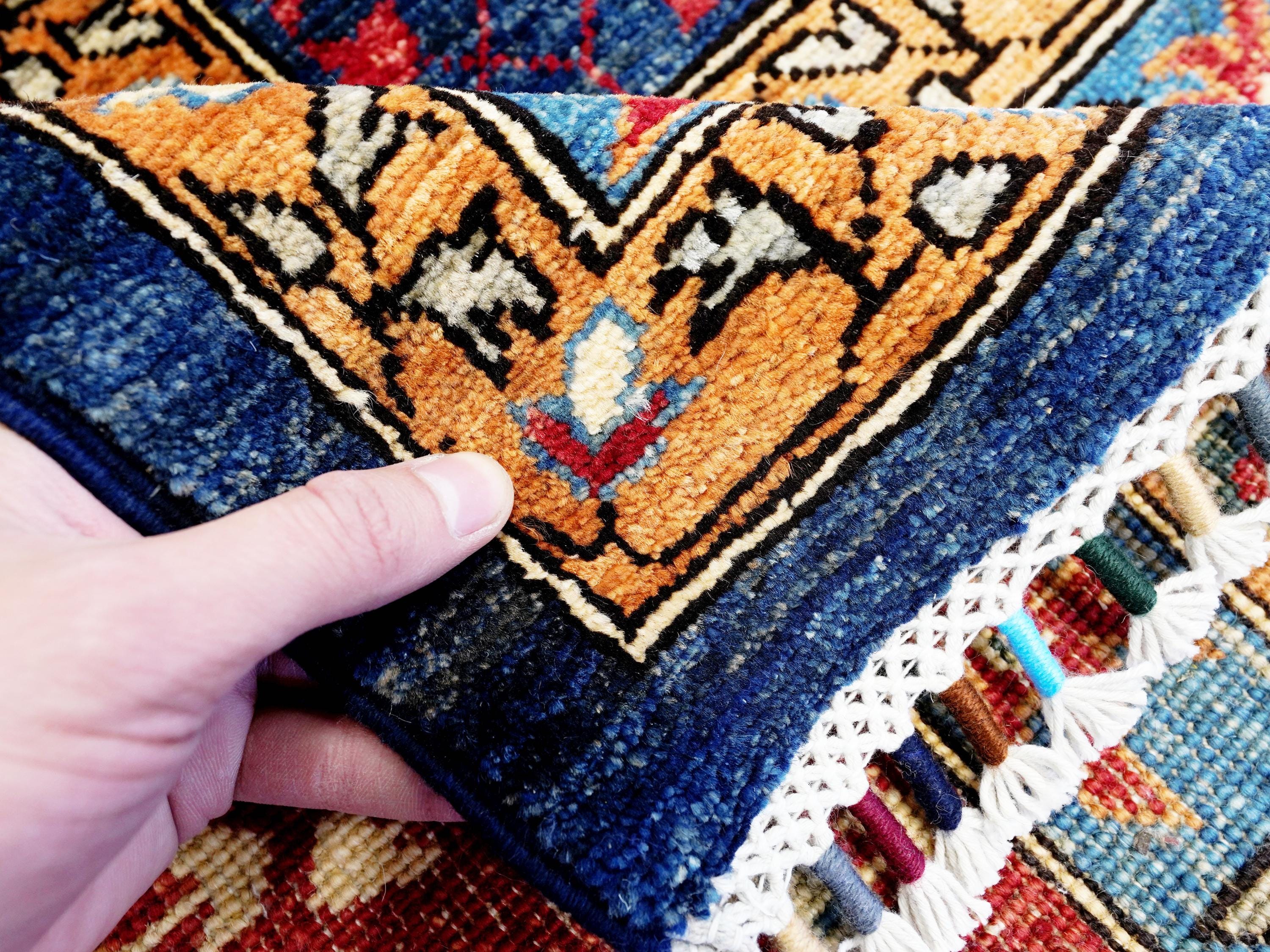 12x15 Ft Red & Blue Mamluk Rug - Handmade Afghan Oriental Rug - Oversize