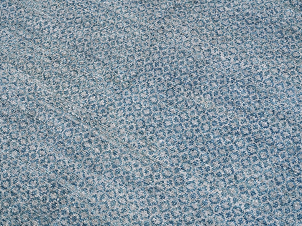 6x9 Ft Blue Gabbeh Rug - Afghan Wool Area Rug