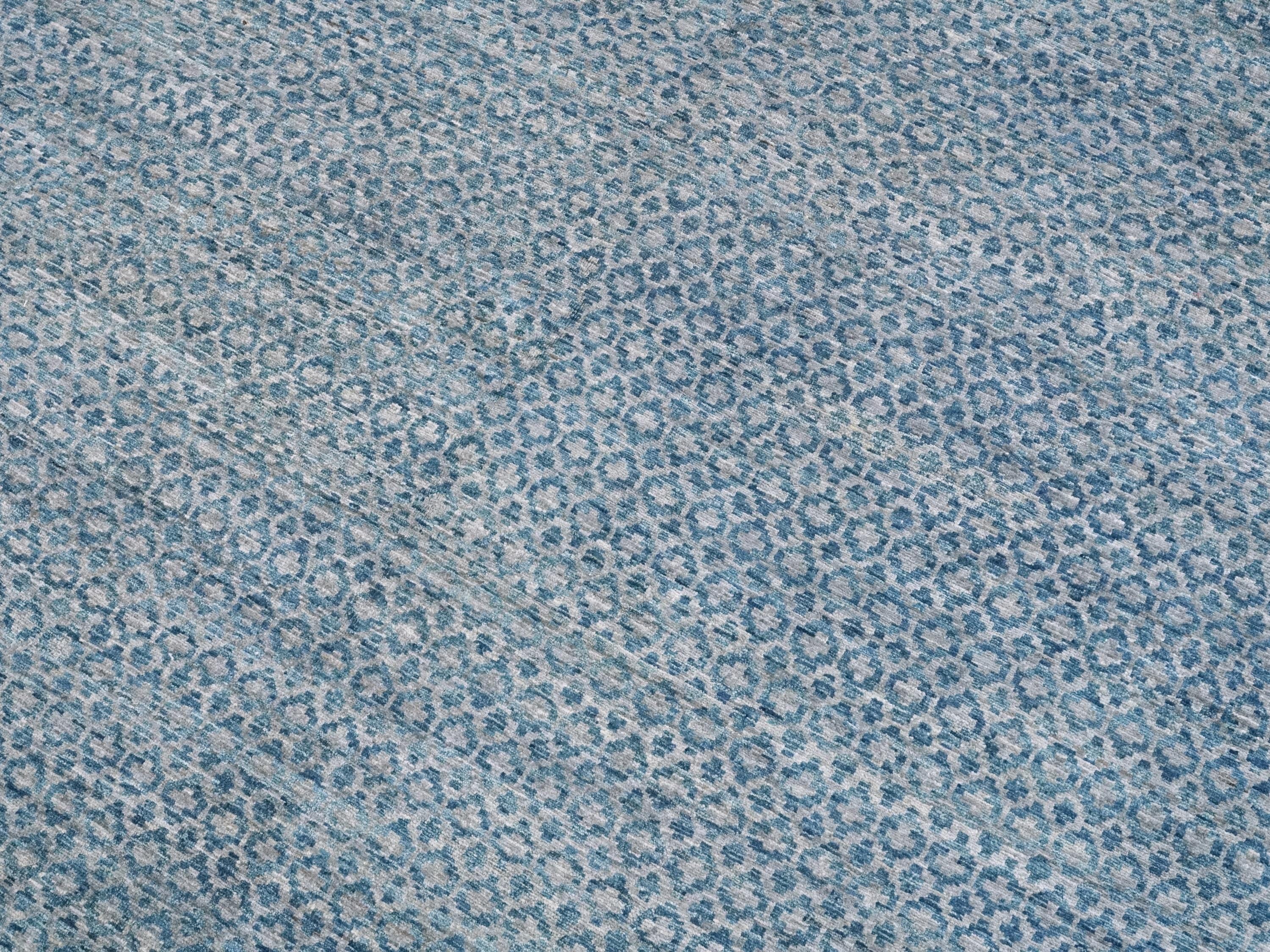 6x9 Ft Blue Gabbeh Rug - Afghan Wool Area Rug