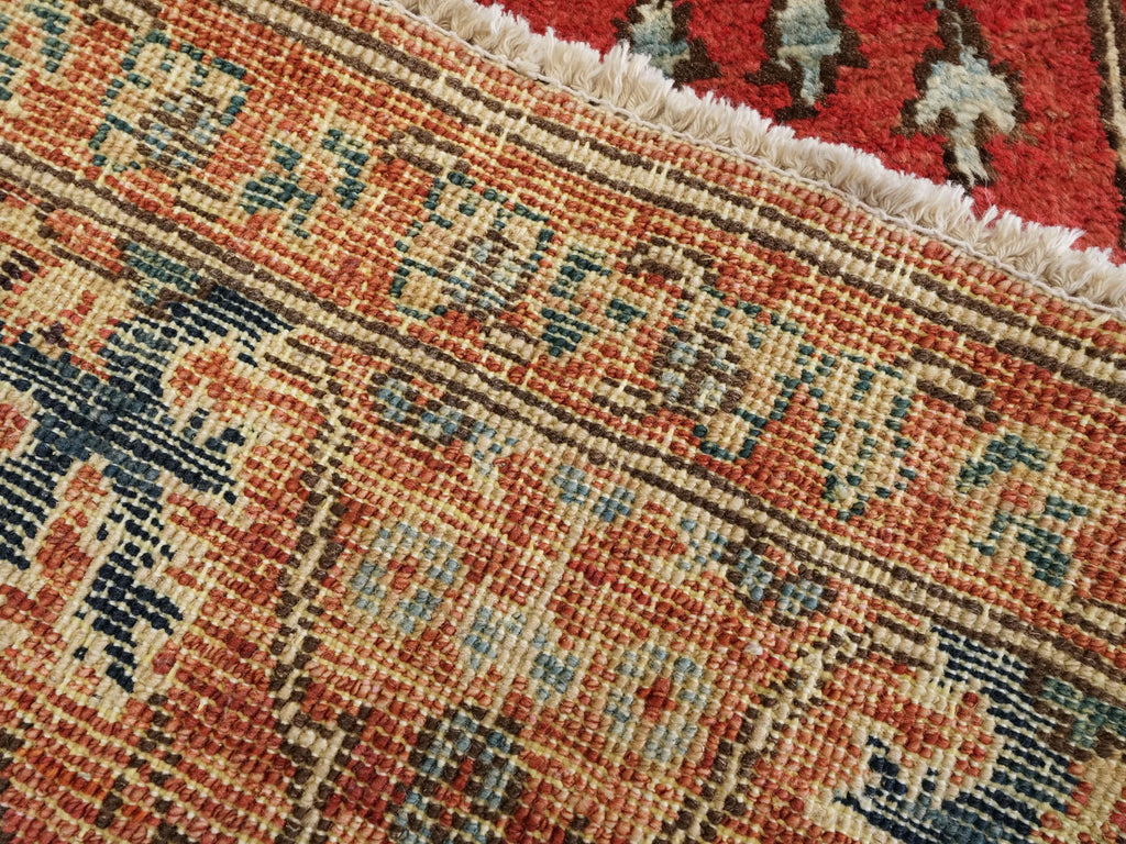 2x3 Ft Hand Knotted Red Serapi Rug - Ghazni Wool Doormat