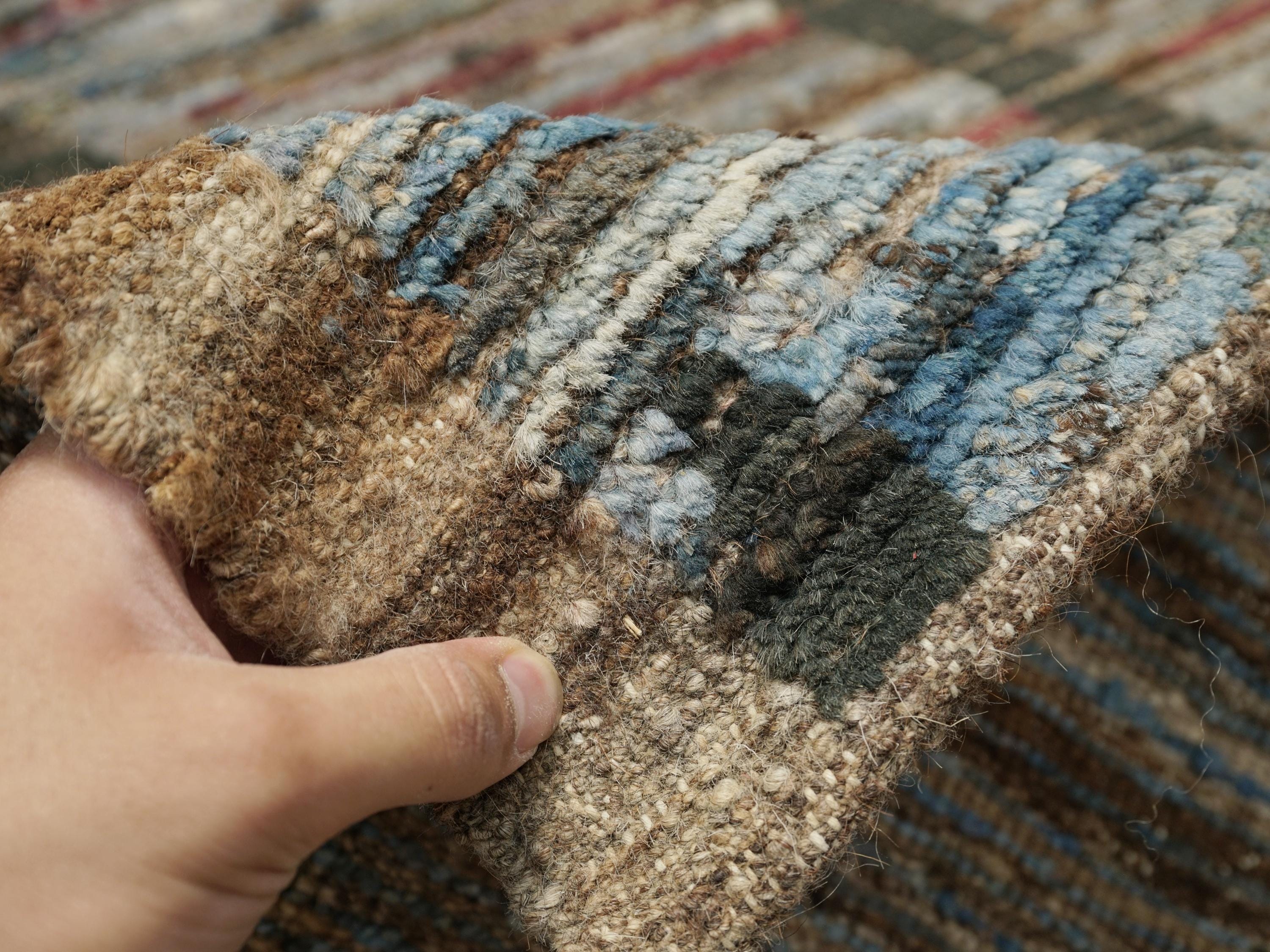 10 Ft Blue Moroccan Runner Rug - Afghan Wool Rug