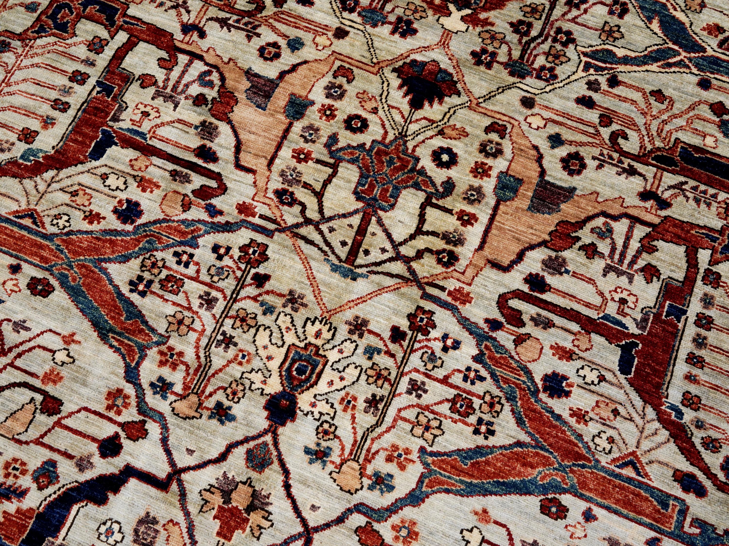 9x12 Ft Red & Gray Bidjar Rug - Afghan Oriental Area Rug - Persian Design