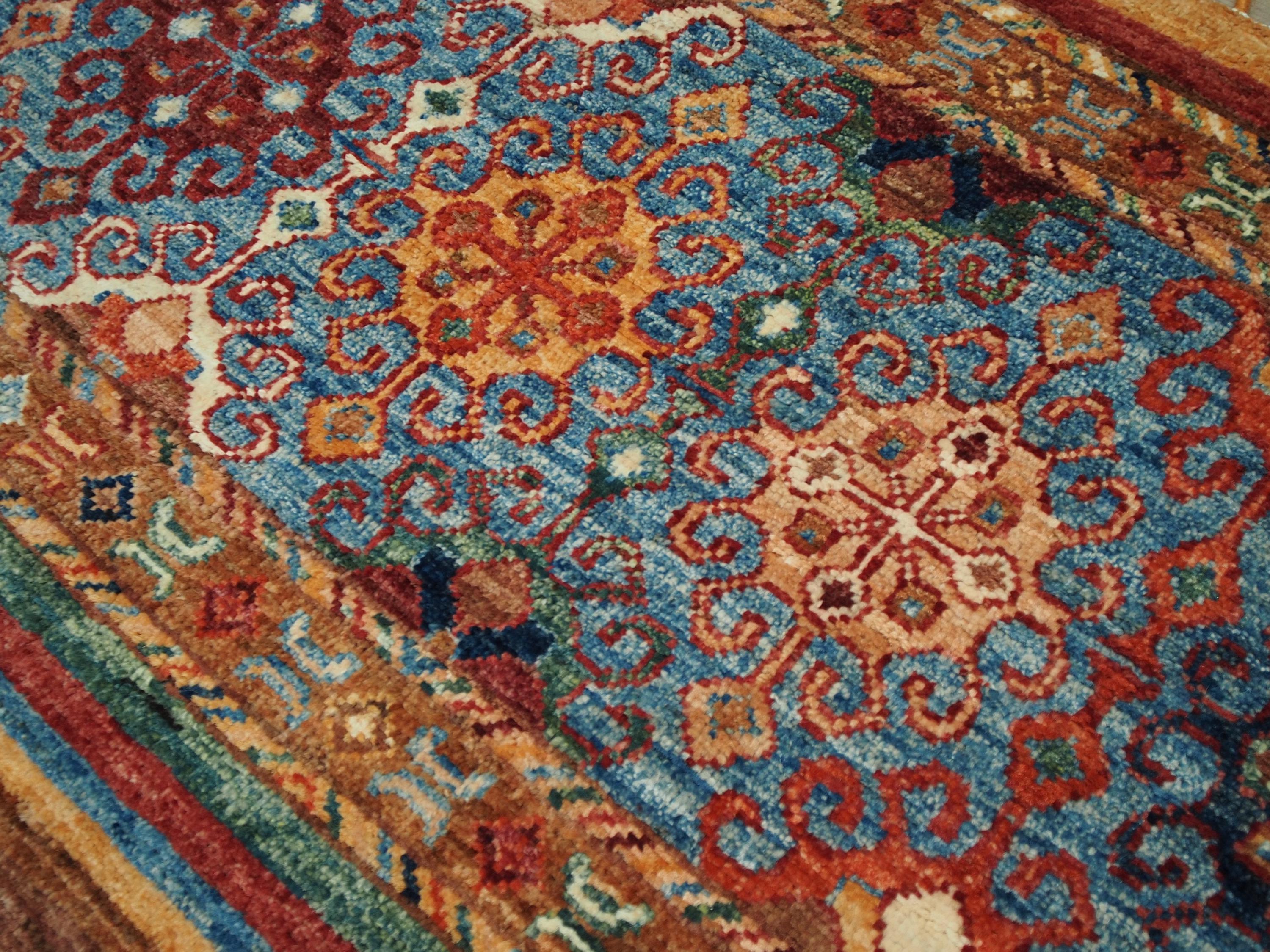 Hand Knotted Red Khorjan Rug 3x4 Ft Traditional Oriental Ghazni Wool Rug