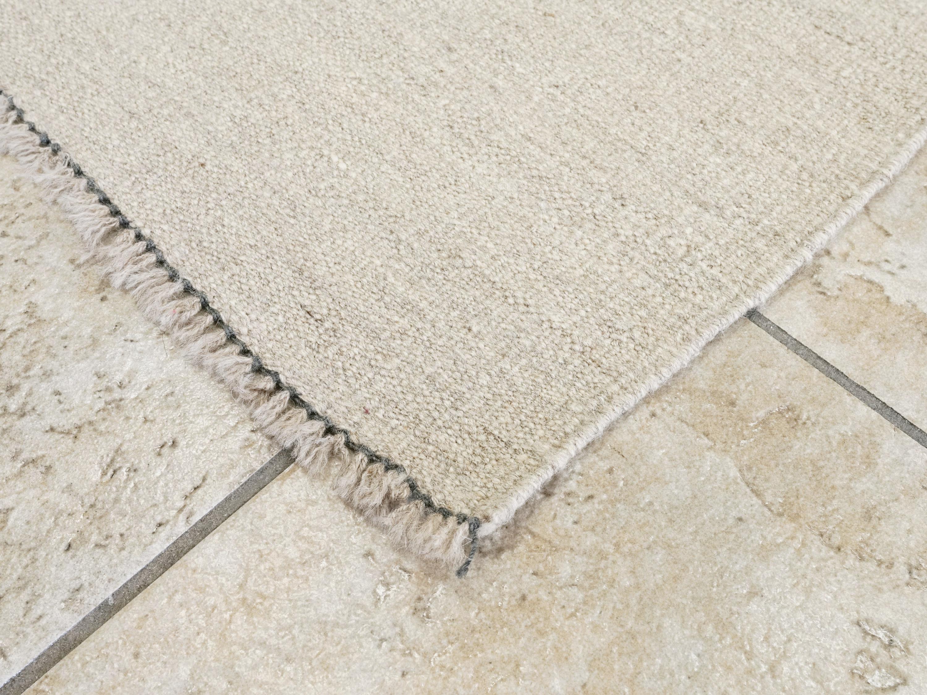 6x9 Ft Beige Kilim Rug - Flat Weave Afghan Rug