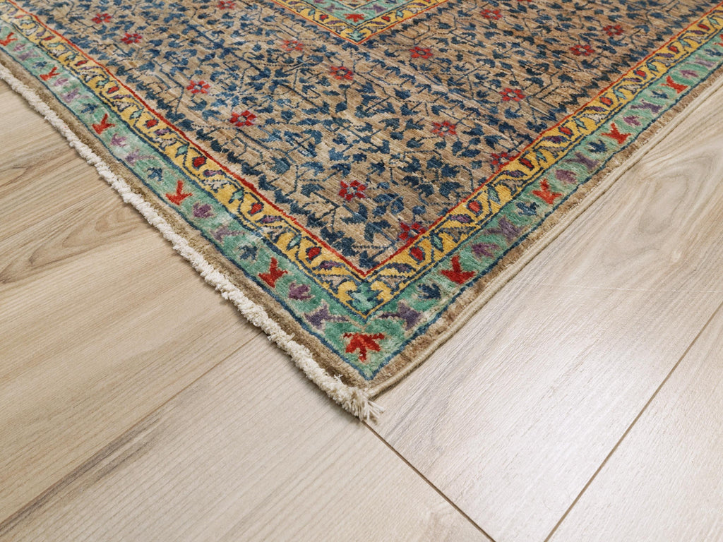 6x9 Ft Orange Mamluk Rug - Afghan Oriental Rug