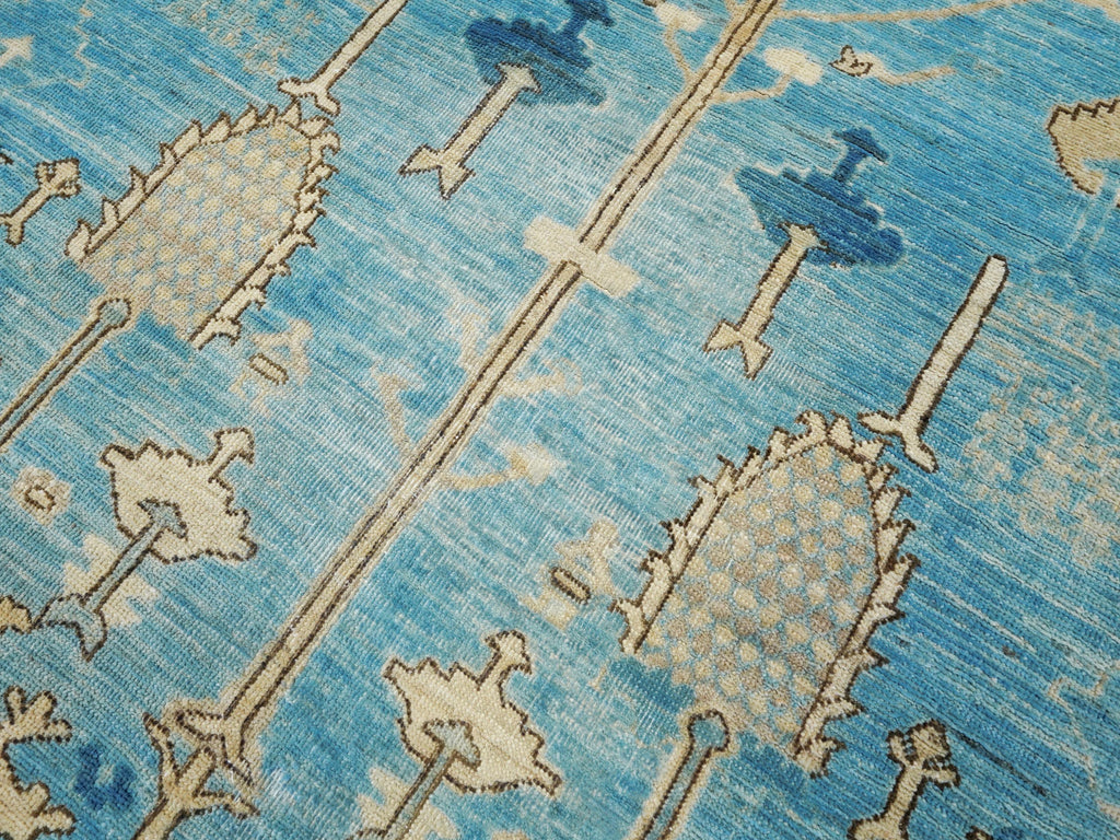 5x8 Ft Blue Heriz Rug - Afghan Wool Antique Rug