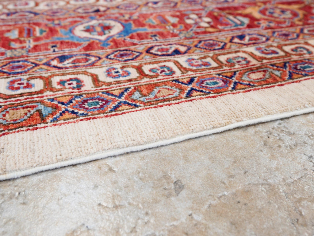 12x15 Ft Hand Knotted Red Heriz Rug - Traditional Oriental Area Rug