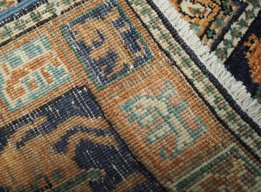 2x4 Ft Blue Mamluk Rug - Hand Knotted Oriental Rug