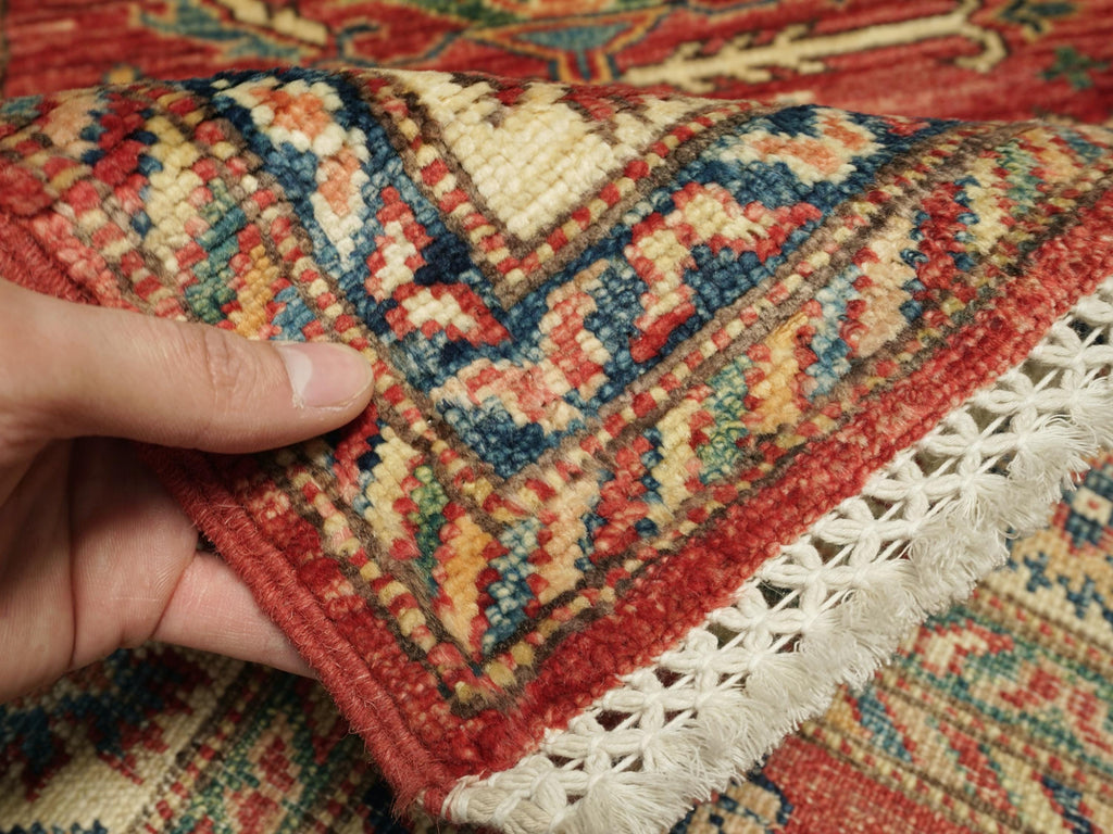 3x4 Ft Red Kazak Rug - Handmade Oriental Wool Rug
