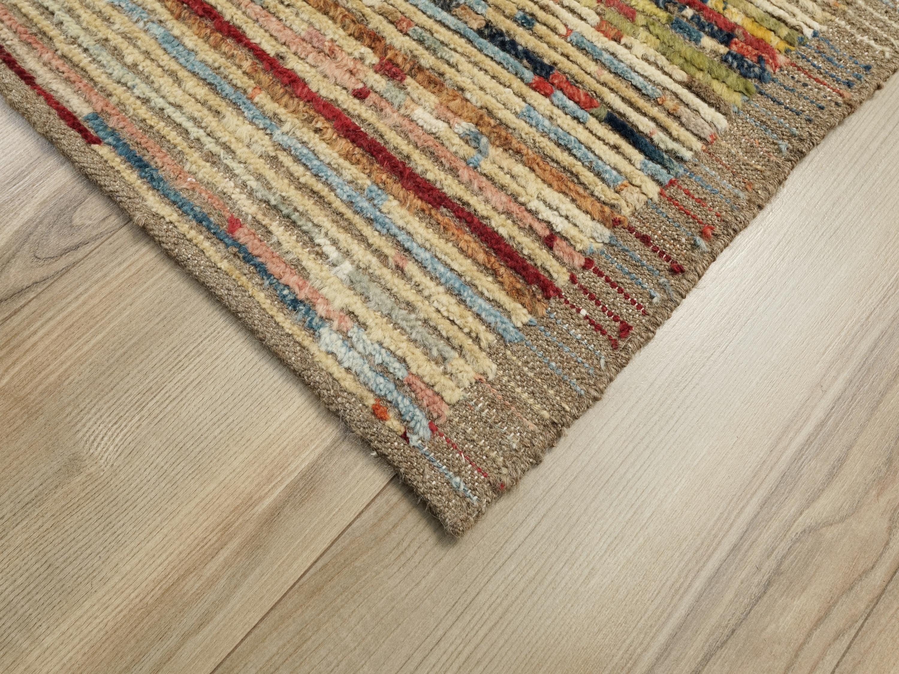 12 Ft Colorful Moroccan Wool Runner – Afghan Handmade Rug