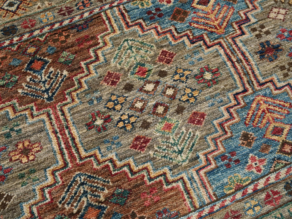 3x5 Ft Hand Knotted Khorjin Rug - Colorful Oriental Rug