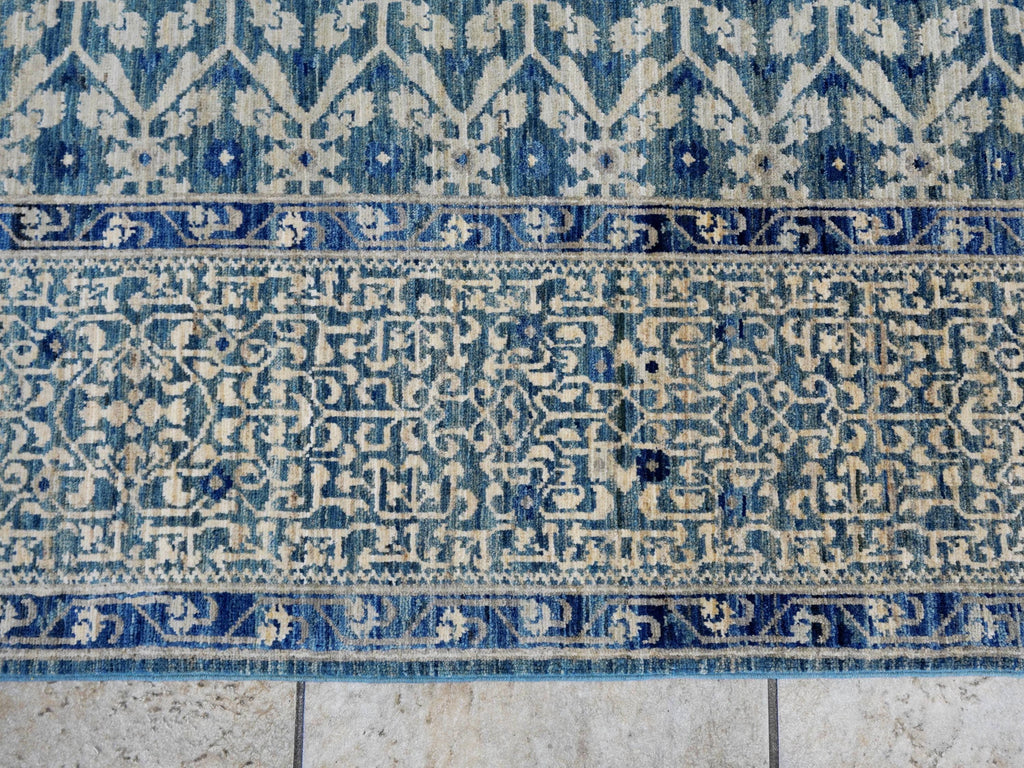 6x9 Ft Blue Serapi Rug - Traditional Wool Rug - All Over Design