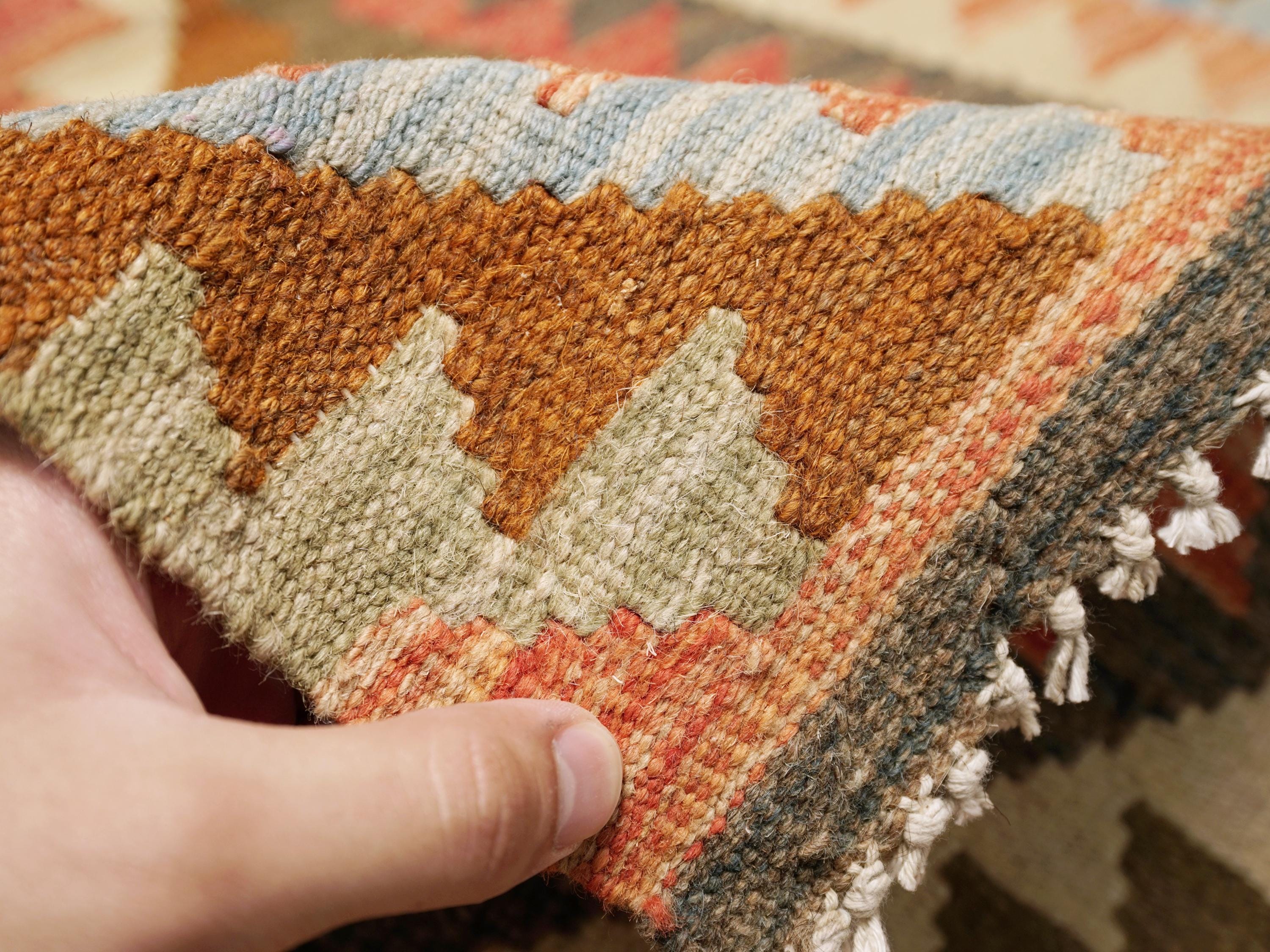 4x6 Ft Wool Kilim Rug - Flat Weave Scandinavian Rug