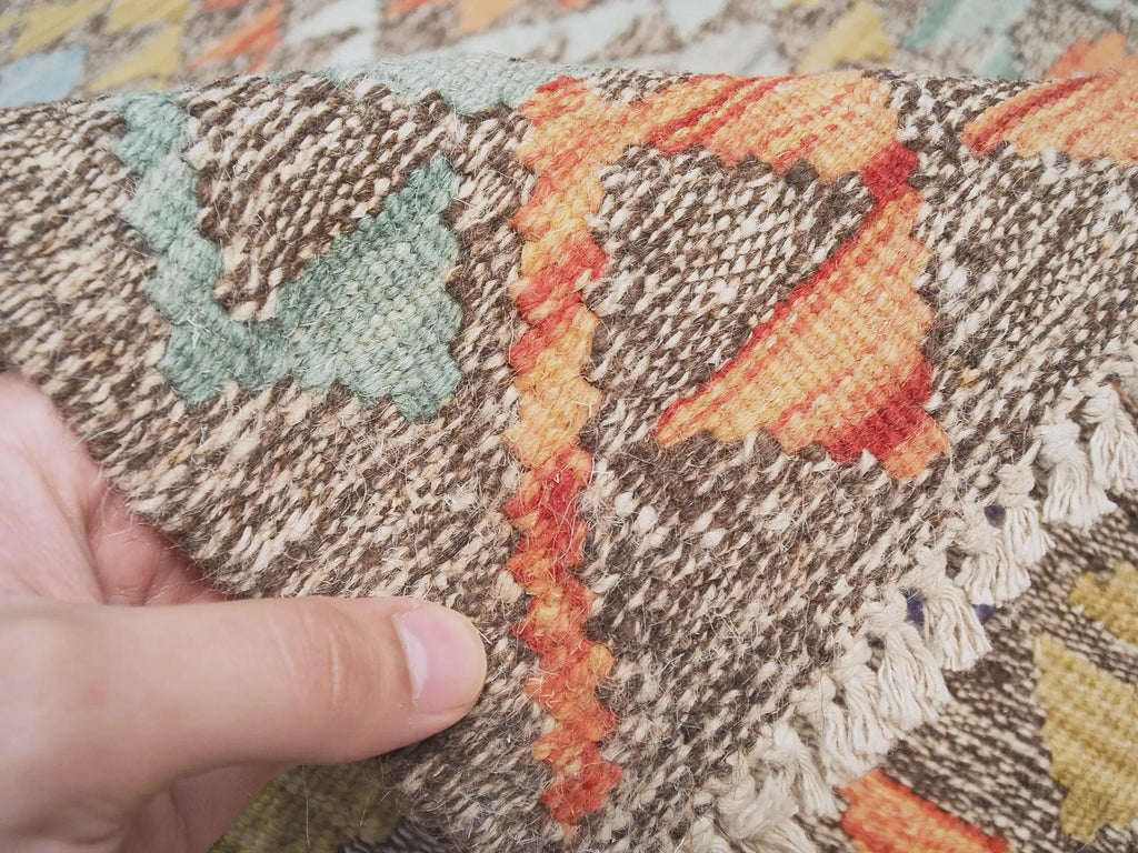 5x7 Ft Colorful Kilim Rug - Handwoven Afghan Flat Weave - Tribal Design