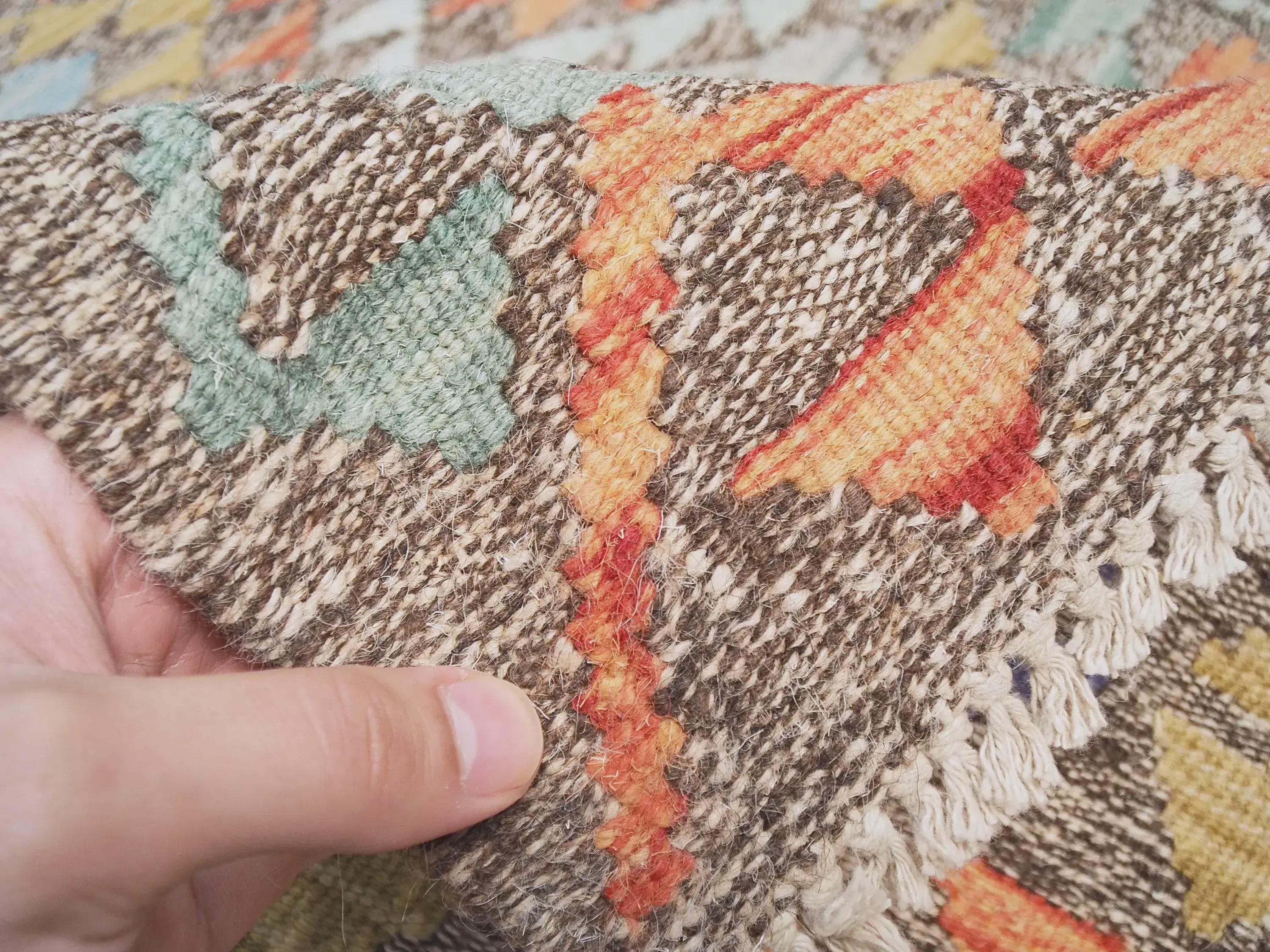 5x7 Ft Colorful Kilim Rug - Handwoven Afghan Flat Weave - Tribal Design