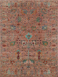 5x7 Ft Pink Serapi Rug - Hand Knotted Oriental Floral Rug