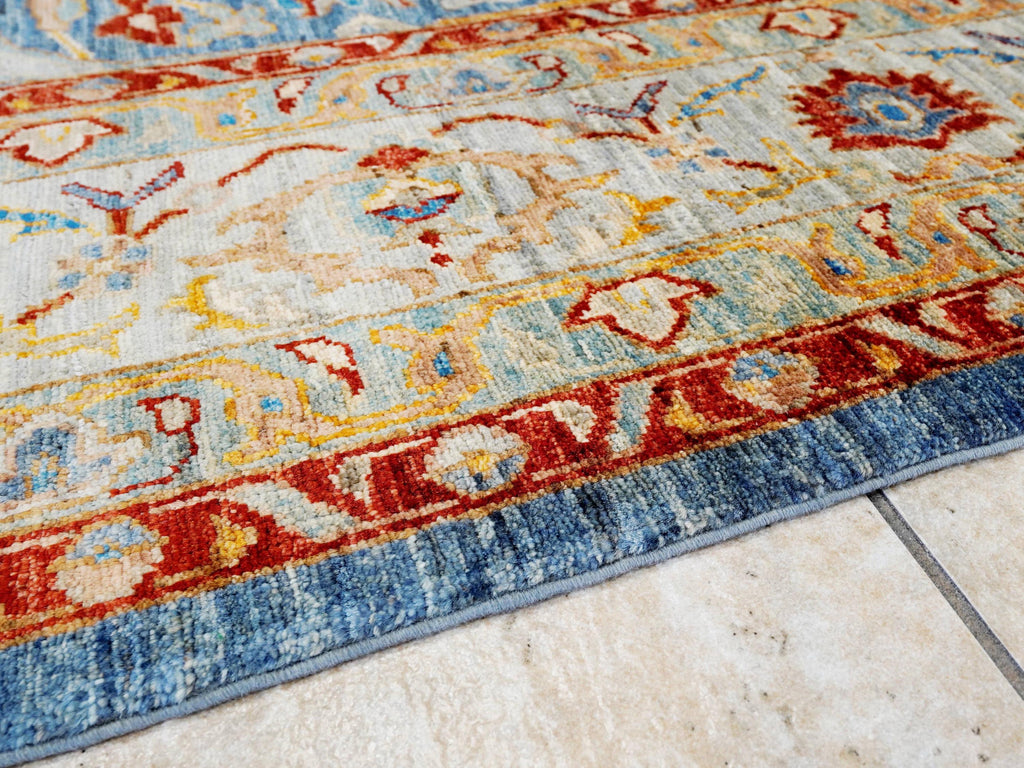 8x10 Ft Blue Bidjar Rug - Hand Knotted Wool Oriental Rug