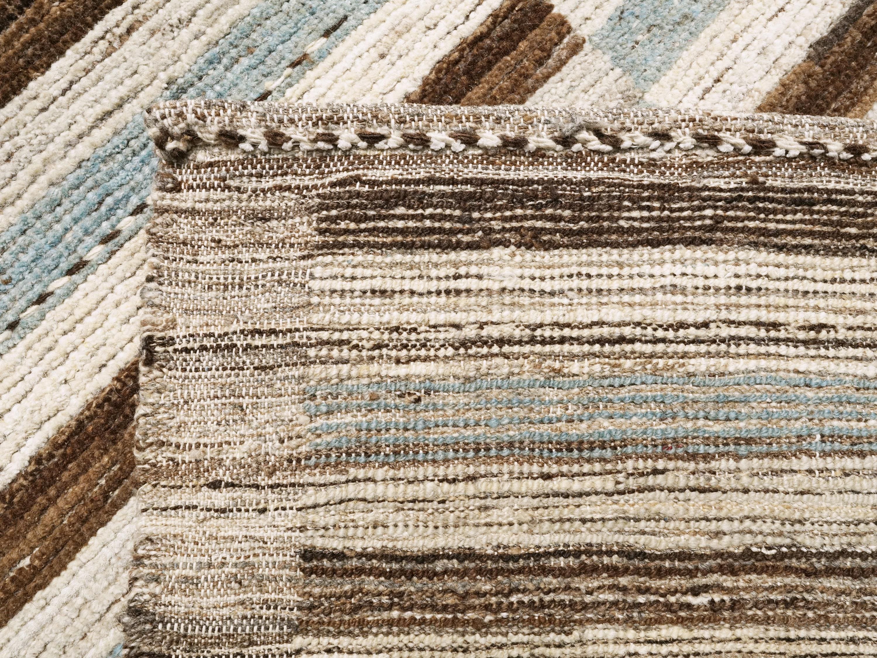 9x14 Ft Blue & Black Moroccan Rug - Afghan Wool Area Rug