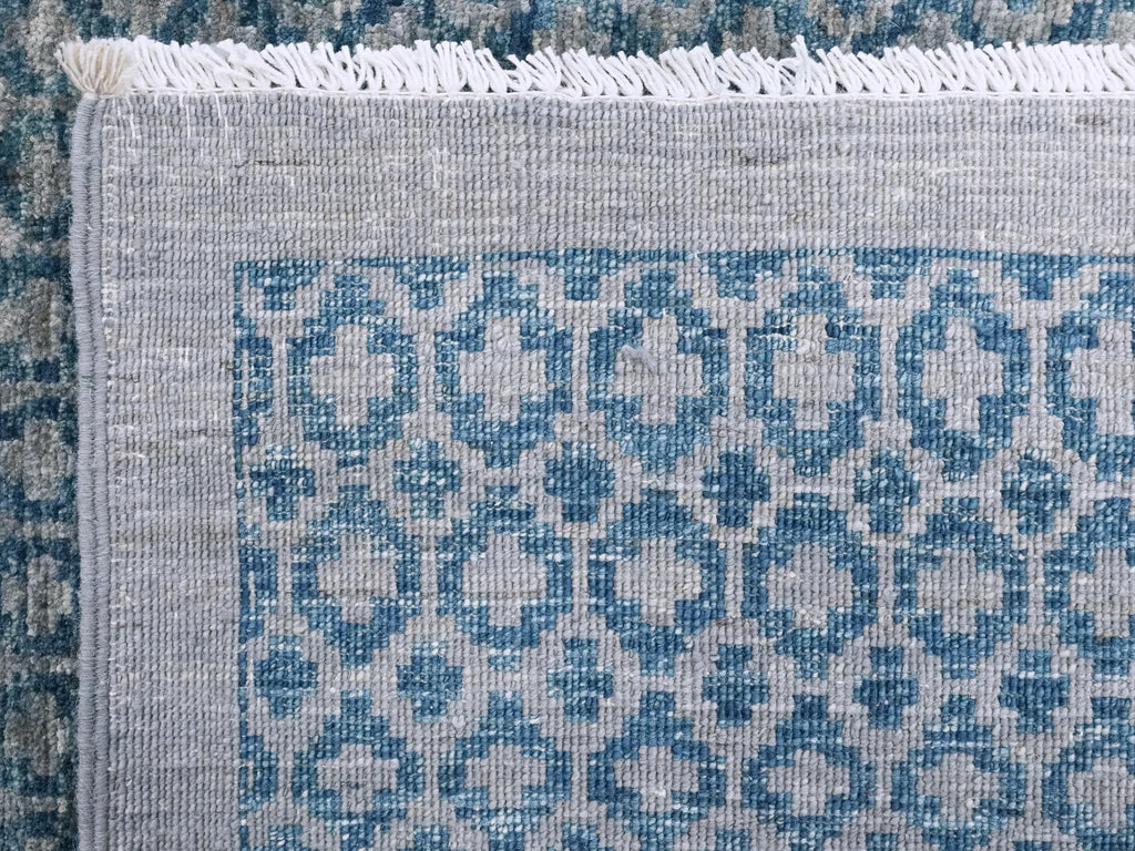 6x9 Ft Blue Gabbeh Rug - Afghan Wool Area Rug