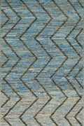3x5 Ft Blue Moroccan Rug - Hand Knotted Wool Rug