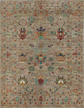 5x7 Ft Brown Serapi Rug - Hand Knotted Oriental Rug - Floral Design