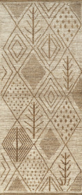 10 Ft Beige Moroccan Runner Rug - Afghan Wool Runner
