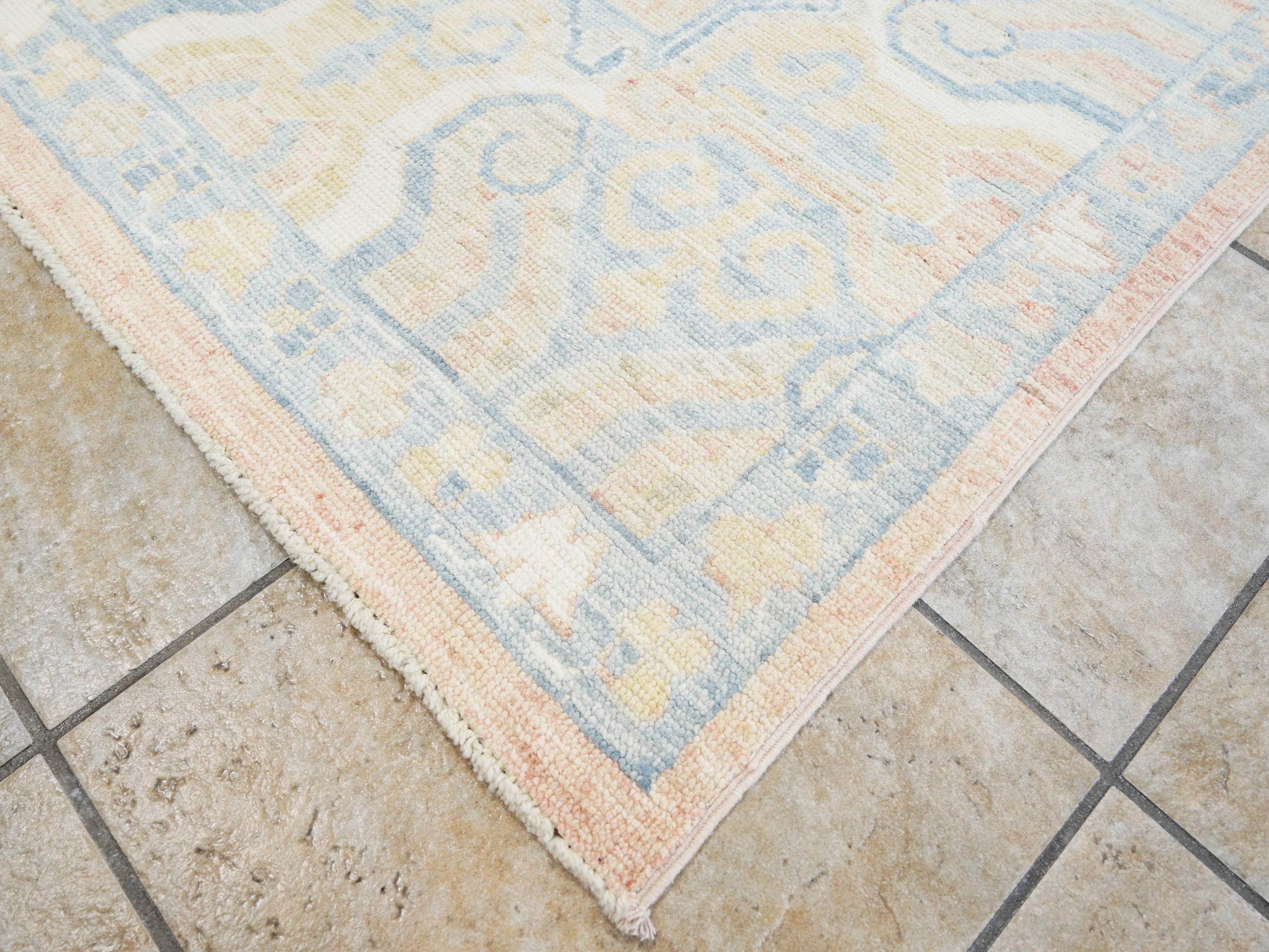 9x12 Ft Orange Oushak Rug - Handmade Area Rug - Ottoman Design