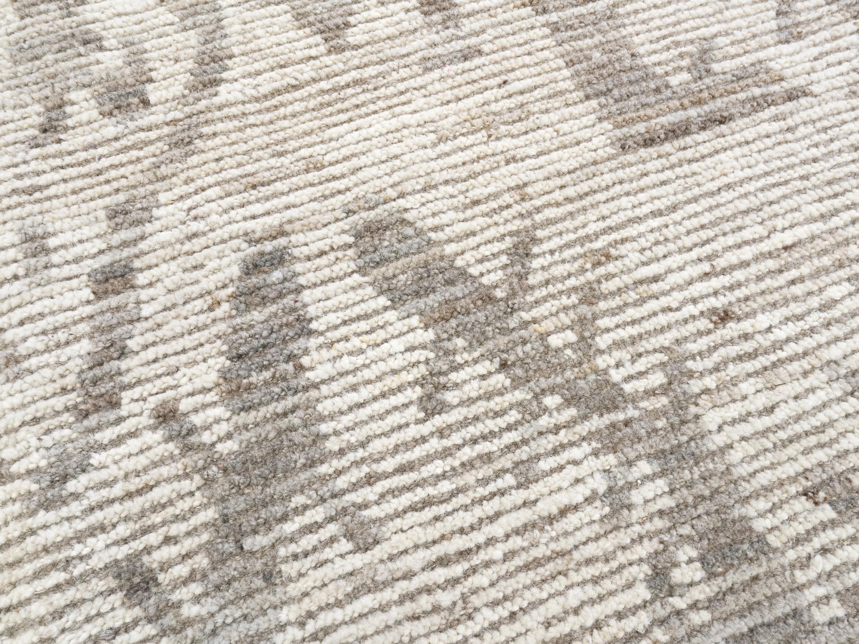 5x16 Ft Beige Moroccan Runner Rug - Hand-Knotted Afghan Wool