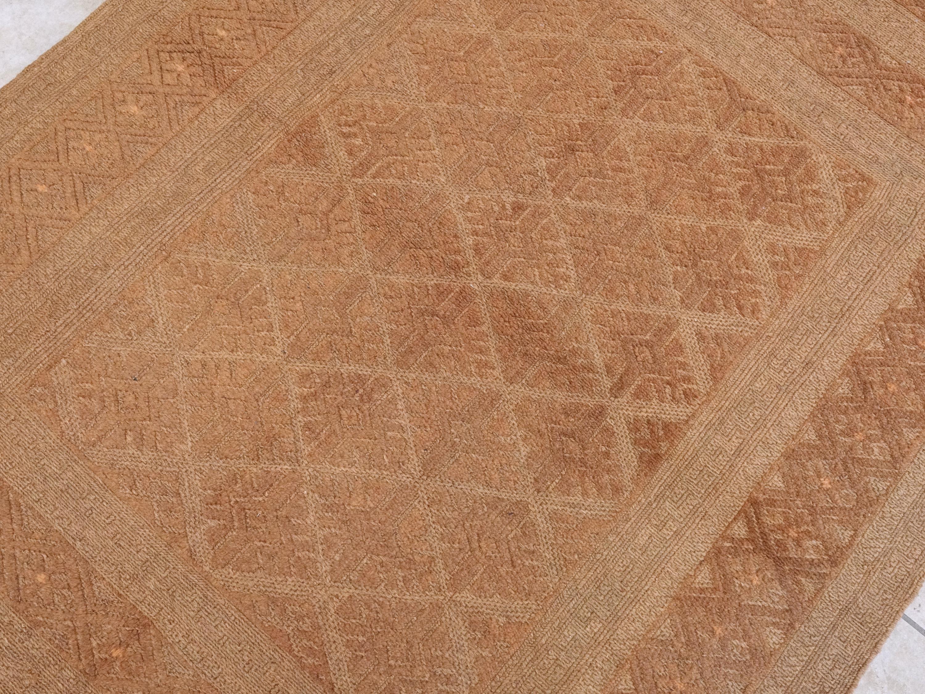 5x6 Ft Vintage Orange Tribal Kilim Rug - Hand Knotted Afghan Wool