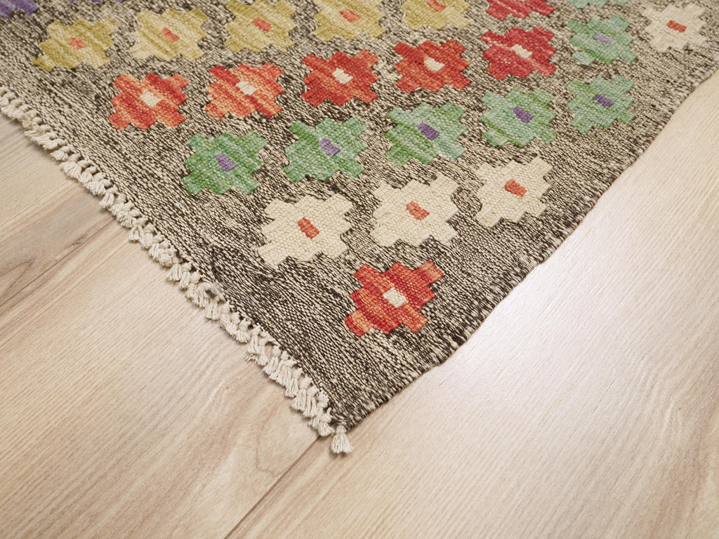 5x7 Ft Colorful Kilim Rug - Afghan Flat Weave