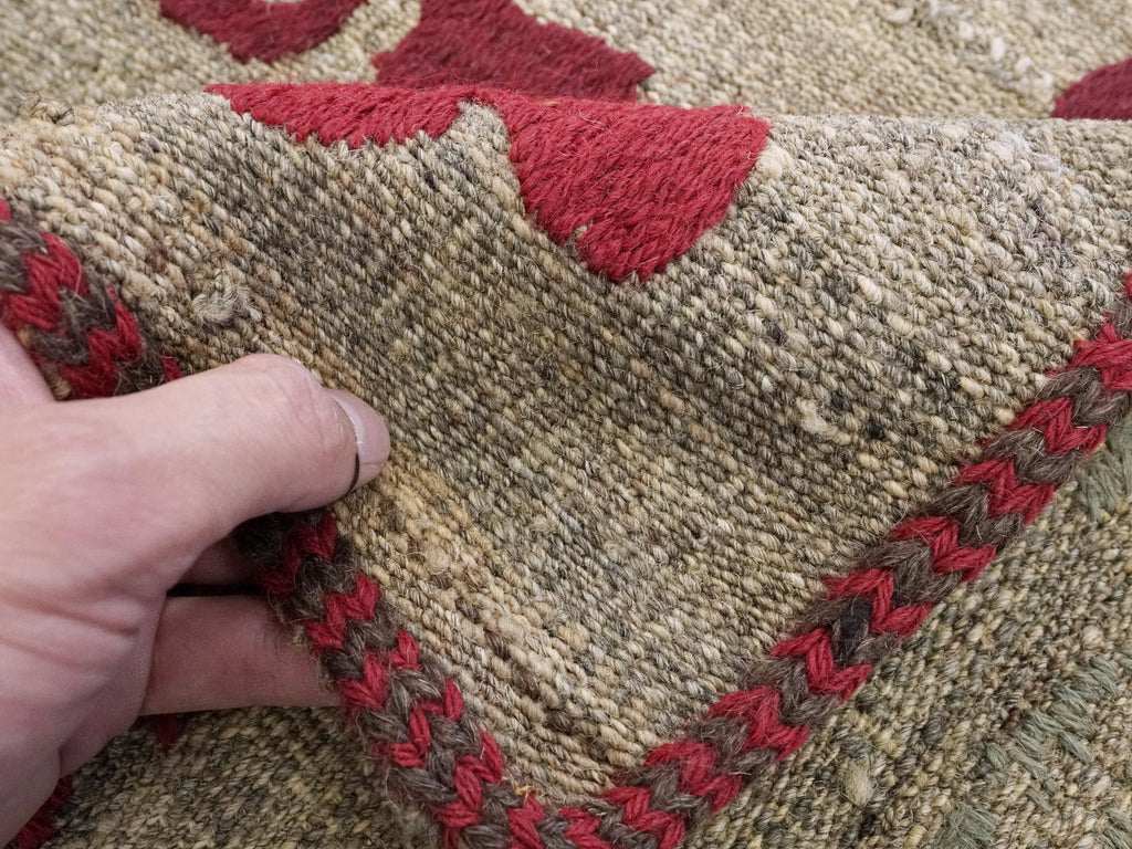 4'6x7'2 Ft Vintage Suzani Kilim Rug - Hand Knotted Wool - Tribal Flatweave